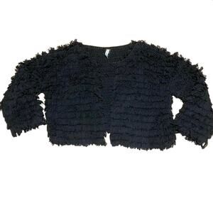 Black fringe cardigan size xl